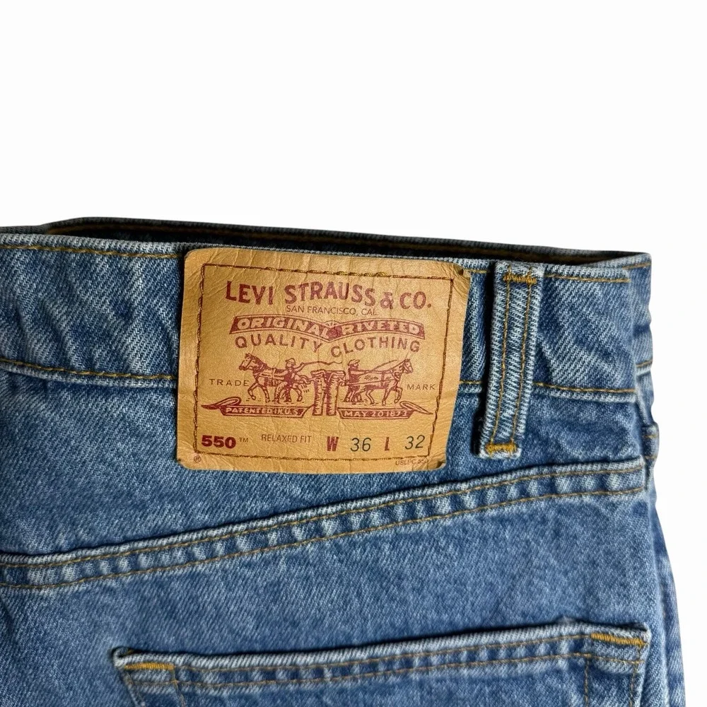 Vintage Levi's 550 Jeans Mens 36x32 Relaxed Fit Blue Denim 100% Cotton